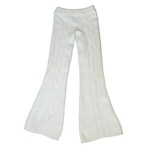 Women's Medium Knit‎ Sweater Pants White Ediksted